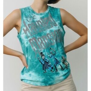 Disney Parks Hitchhiking Ghosts Haunted Mansion Tank Shirt Adult M Tie Dye NEW